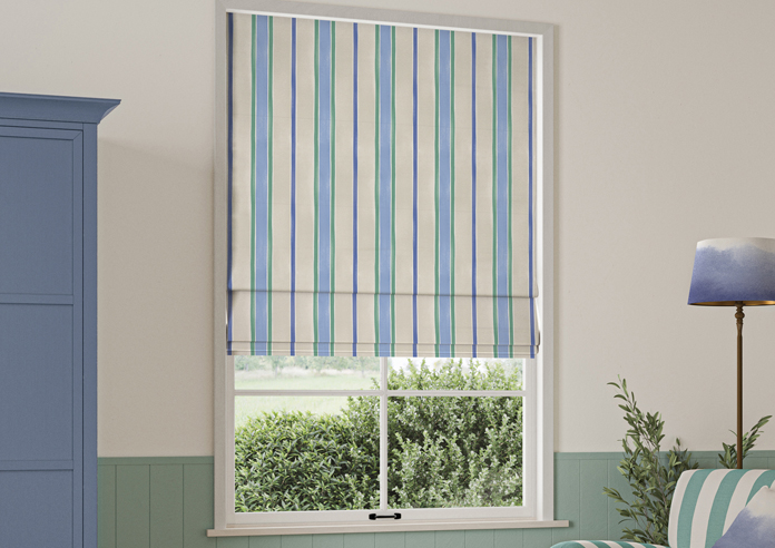 Bluebellgray Seaside Stripe, Atlantic - Roman Blind - Image 5